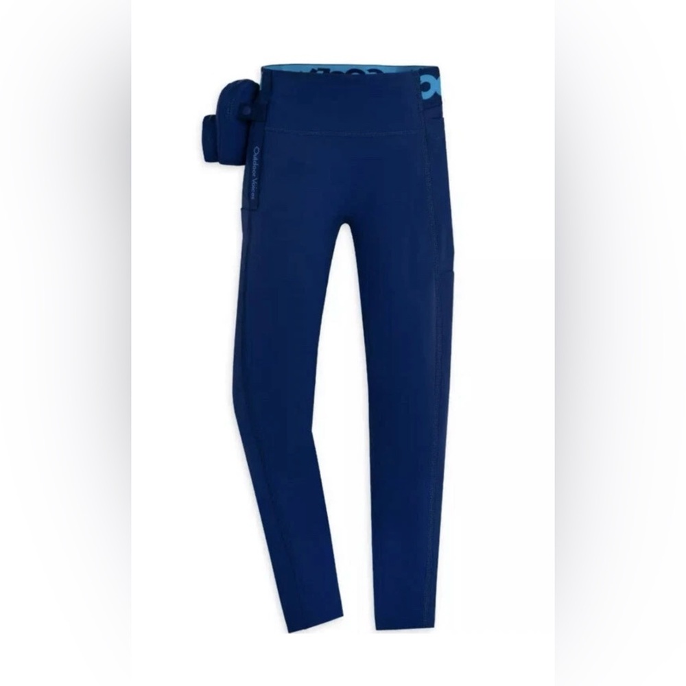 Outdoor Voices X Disney Parks Exclusive Goofy Blue Snacks Pouch Leggings NWT